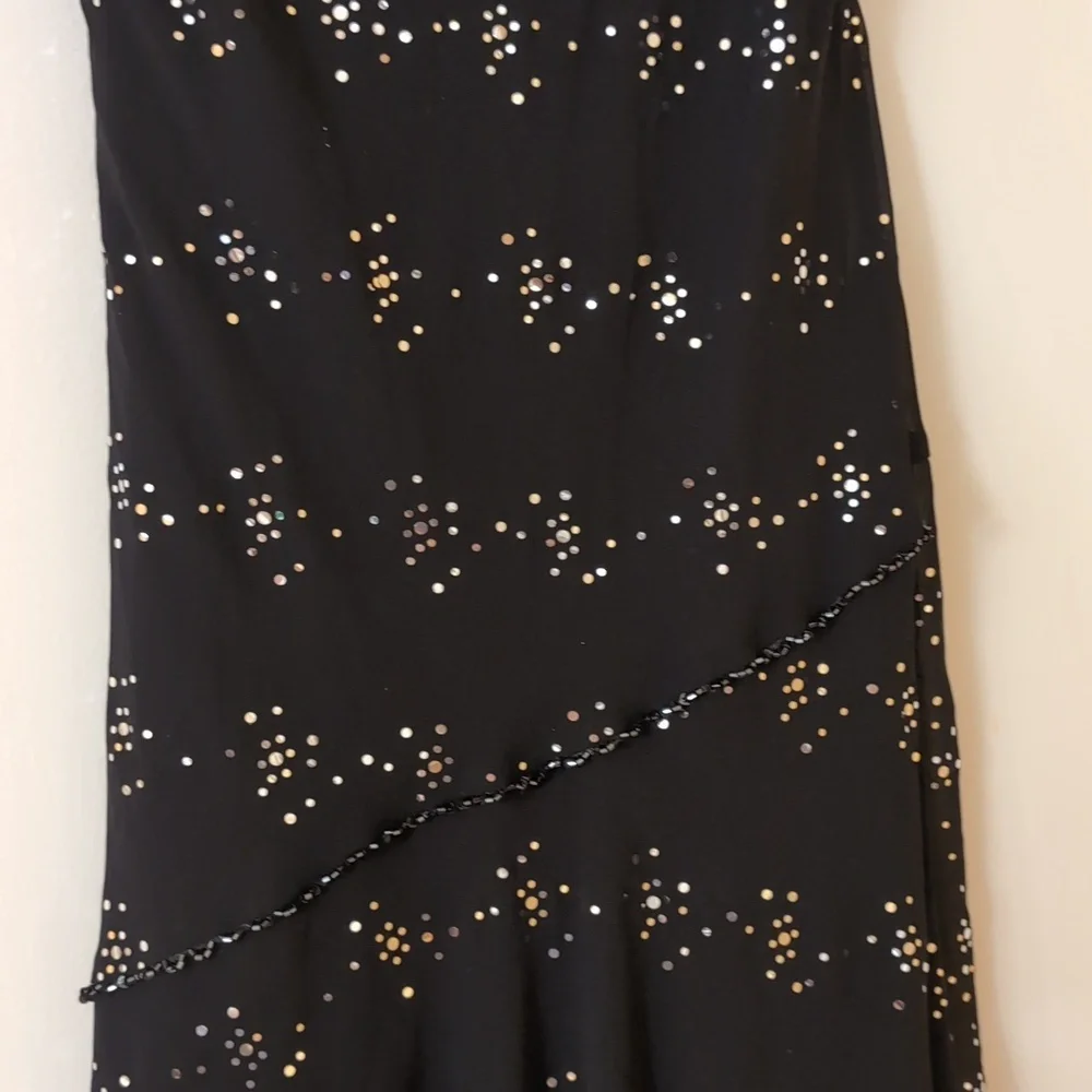 Disorderly Kids Elegant Black Sequin Beaded Asymmetrical Black Dress 14